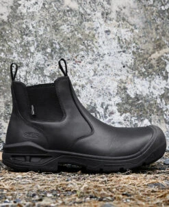 Keen Men's Juneau Romeo Waterproof Boot (Carbon-Fiber Toe) | Black/Black -Footique Shop 1025581 PDP RightImage