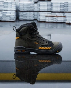 Keen Men's Troy 6" Waterproof Boot (Carbon-Fiber Toe) | Magnet/Black -Footique Shop 1025697 PDP RightImage