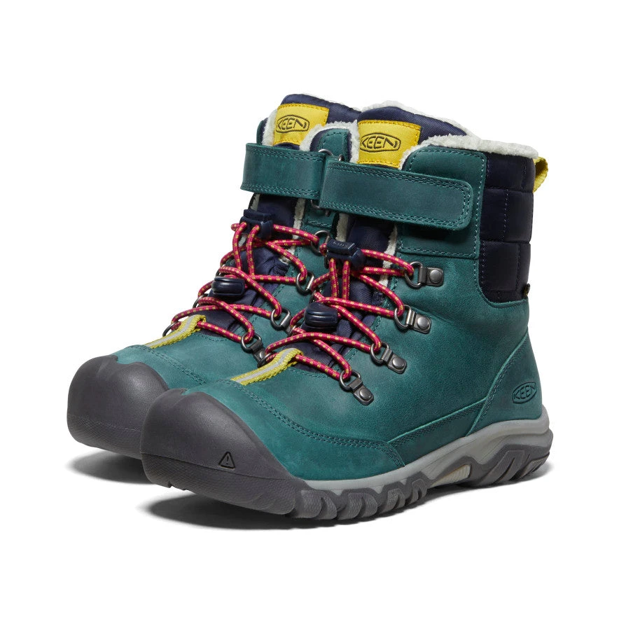 Keen Big Kids' Kanibou Waterproof Winter Boot | Deep Lagoon/Jazzy 4 Keen Big Kids' Kanibou Waterproof Winter Boot | Deep Lagoon/Jazzy - Image 2