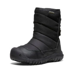 Keen Little Kids' Puffrider Waterproof Winter Boot | Black/Steel Grey -Footique Shop 1f9ee2125c2f3e7b07182bd0e67962ae83b97c11