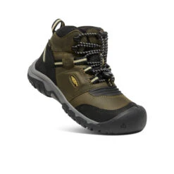 Keen Big Kids' Ridge Flex Waterproof Boot | Dark Olive/Dusky Citron -Footique Shop 26e630dd37e27f7aa6e96e397597d5aef03686b9