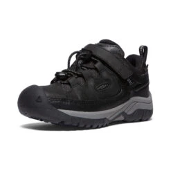 Keen Little Kids' Targhee Waterproof Shoe | Black/Steel Grey -Footique Shop 32bf25fd855f4c7c4b9d55a804ab558a93cb3ae7