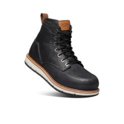 Keen Men's San Jose 6" Boot (Aluminum Toe) | Black/Caramel Cafe -Footique Shop 39228995b20f67d0be84190edb5db804b8989ecd