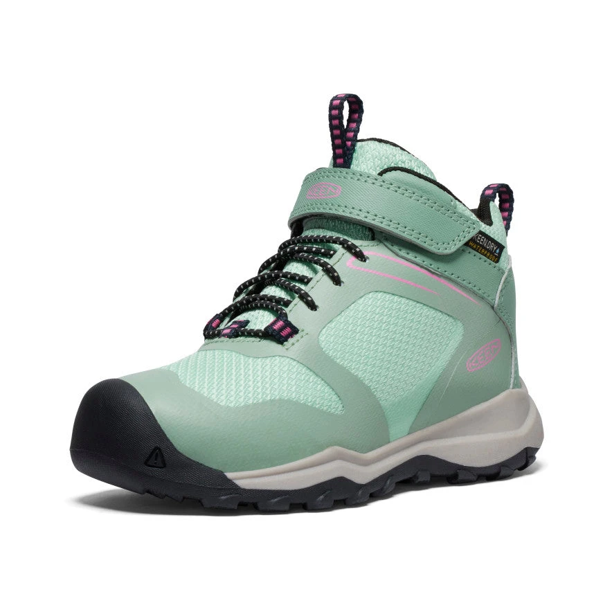 Keen Little Kids' Wanduro Waterproof Boot | Granite Green/Ibis Rose 5 Keen Little Kids' Wanduro Waterproof Boot | Granite Green/Ibis Rose - Image 3