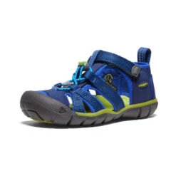 Keen Little Kids' Seacamp II CNX | Blue Depths/Chartreuse -Footique Shop 556409dbc431d989e93b27522d8e8133cba83c93