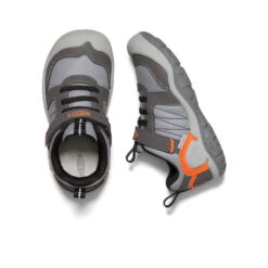 Keen Little Kids' Knotch Peak Sneaker | Magnet/Safety Orange -Footique Shop 770e784cfd95e45f6ecf17c47596dbf652352eef