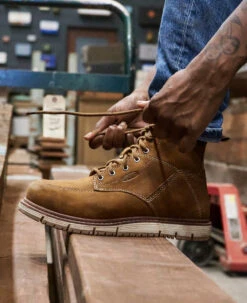 Keen Women's San Jose 6" Waterproof Boot (Aluminum Toe) | Almond/Gum -Footique Shop SDD 496 PDP SanJose 1026369 Right Image