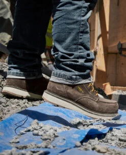 Keen Men's Cincinnati 6" Waterproof Boot (Carbon-Fiber Toe) | Dark Chocolate/Sandshell -Footique Shop SDD 505 PDP Cincinnati 1026885 Left Image