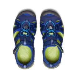 Keen Big Kids' Seacamp II CNX | Blue Depths/Chartreuse -Footique Shop ac10a46833109dc3c0528c643366ebbf393fbb0e