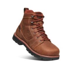 Keen Women's Seattle 6" Waterproof Boot (Aluminum Toe) | Gingerbread/Black -Footique Shop cbff22d6864c1ed1cc6e4fe765ddcd22e79a7982