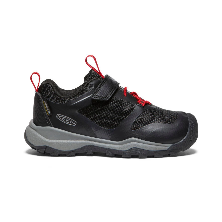 Keen Little Kids' Wanduro Waterproof Shoe | Black/Ribbon Red 3 Keen Little Kids' Wanduro Waterproof Shoe | Black/Ribbon Red