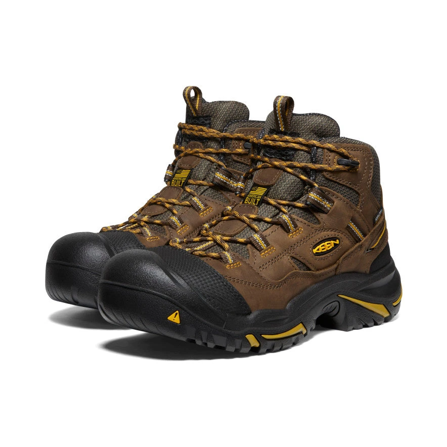 Keen Men's Braddock Waterproof Mid (Steel Toe) | Cascade Brown/Tawny Olive 4 Keen Men's Braddock Waterproof Mid (Steel Toe) | Cascade Brown/Tawny Olive - Image 2