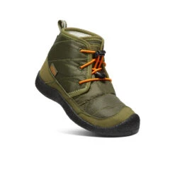 Keen Big Kids' Howser II Waterproof Chukka | Capulet Olive/Russet Orange -Footique Shop f46d12f50839bca4f73ca8787ee0031767c649f5